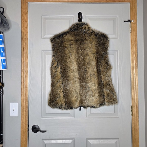 Outback Trading Company Womens Vest Sz XL Faux Fur Reversible With Pockets Black - Picture 5 of 14